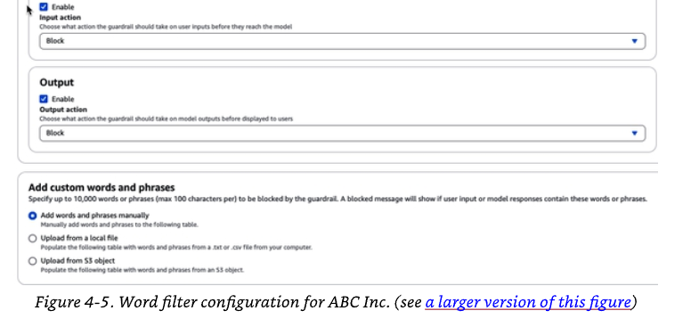Hình 4-5: Cấu hình lọc từ (word filter) cho ABC Inc.